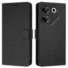 For Tecno Camon 20 Pro 5G Smile Embossing RFID Leather Phone Case(Black) - 3