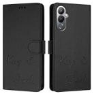 For Tecno Pova 4 Pro Smile Embossing RFID Leather Phone Case(Black) - 3