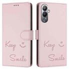 For Tecno Pova 4 Smile Embossing RFID Leather Phone Case(Pink) - 3