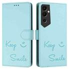 For Tecno Pova Neo 2 Smile Embossing RFID Leather Phone Case(Mint Green) - 3