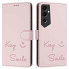 For Tecno Pova Neo 2 Smile Embossing RFID Leather Phone Case(Pink) - 3