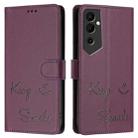 For Tecno Pova Neo 2 Smile Embossing RFID Leather Phone Case(Violet) - 3