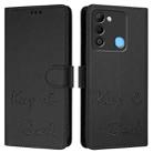 For Tecno Spark 9 Smile Embossing RFID Leather Phone Case(Black) - 3