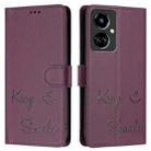 For Tecno Camon 19 Smile Embossing RFID Leather Phone Case(Violet) - 3