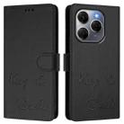 For Tecno Spark 20 Pro 5G Smile Embossing RFID Leather Phone Case(Black) - 3