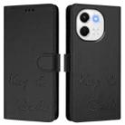 For Tecno Spark 30 5G Smile Embossing RFID Leather Phone Case(Black) - 3