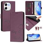 For Tecno Spark 30 5G Smile Embossing RFID Leather Phone Case(Violet) - 1