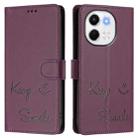 For Tecno Spark 30 5G Smile Embossing RFID Leather Phone Case(Violet) - 3