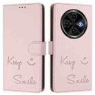 For Tecno Spark 30C 5G / Pop 9 5G Smile Embossing RFID Leather Phone Case(Pink) - 3