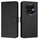 For Tecno Spark 30C 5G / Pop 9 5G Smile Embossing RFID Leather Phone Case(Black) - 3