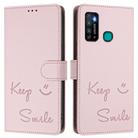 For Tecno Camon 15 / 15 Air Smile Embossing RFID Leather Phone Case(Pink) - 2