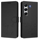 For Tecno Camon 40 Pro 4G Smile Embossing RFID Leather Phone Case(Black) - 2