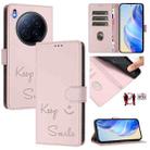 For Tecno Camon 40 Premier Smile Embossing RFID Leather Phone Case(Pink) - 1
