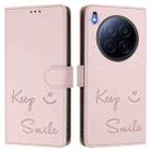 For Tecno Camon 40 Premier Smile Embossing RFID Leather Phone Case(Pink) - 2
