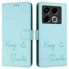 For Infinix Note 40 5G Smile Embossing RFID Leather Phone Case(Mint Green) - 3