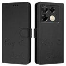 For Infinix Note 40 Pro 4G X6850 Smile Embossing RFID Leather Phone Case(Black) - 3