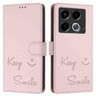 For Infinix Note 40 4G Smile Embossing RFID Leather Phone Case(Pink) - 3