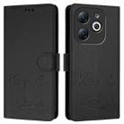 For Infinix Smart 8 Smile Embossing RFID Leather Phone Case(Black) - 3