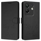 For Infinix Zero 30 4G Smile Embossing RFID Leather Phone Case(Black) - 3