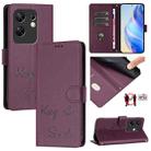 For Infinix Zero 30 4G Smile Embossing RFID Leather Phone Case(Violet) - 1