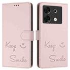 For Infinix Zero 30 5G Smile Embossing RFID Leather Phone Case(Pink) - 3