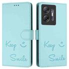 For Infinix Hot 30 5G Smile Embossing RFID Leather Phone Case(Mint Green) - 3