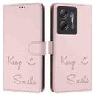 For Infinix Hot 30 5G Smile Embossing RFID Leather Phone Case(Pink) - 3