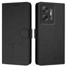 For Infinix Hot 30 5G Smile Embossing RFID Leather Phone Case(Black) - 3