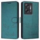 For Infinix Hot 30 5G Smile Embossing RFID Leather Phone Case(Peacock Green) - 3