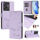 For Infinix Hot 30 5G Smile Embossing RFID Leather Phone Case(Light Purple) - 1