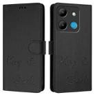 For Infinix Smart 7 India Smile Embossing RFID Leather Phone Case(Black) - 3