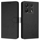 For Infinix Note 30 Pro / Note 30 5G Smile Embossing RFID Leather Phone Case(Black) - 3