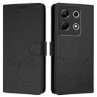 For Infinix Note 30 4G X6833B Smile Embossing RFID Leather Phone Case(Black) - 3