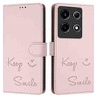 For Infinix Note 30 VIP Smile Embossing RFID Leather Phone Case(Pink) - 3