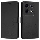 For Infinix Note 30 VIP Smile Embossing RFID Leather Phone Case(Black) - 3