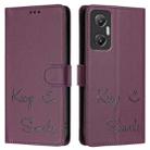 For Infinix Hot 20 5G X666 / X66B Smile Embossing RFID Leather Phone Case(Violet) - 3