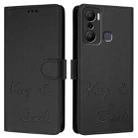 For Infinix Hot 20 Play Smile Embossing RFID Leather Phone Case(Black) - 3