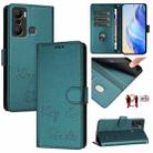 For Infinix Hot 20 Play Smile Embossing RFID Leather Phone Case(Peacock Green) - 1