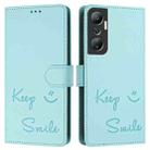 For Infinix Hot 20 4G X6826 Smile Embossing RFID Leather Phone Case(Mint Green) - 3