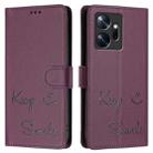 For Infinix Zero 20 Smile Embossing RFID Leather Phone Case(Violet) - 3