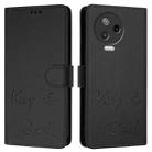 For Infinix Note 12 Pro 4G / Note 12 2023 Smile Embossing RFID Leather Phone Case(Black) - 3