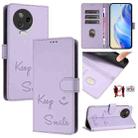 For Infinix Note 12 Pro 4G / Note 12 2023 Smile Embossing RFID Leather Phone Case(Light Purple) - 1