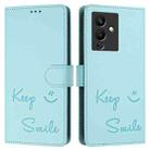 For Infinix Note 12 Pro 5G / Note 12 5G Smile Embossing RFID Leather Phone Case(Mint Green) - 3