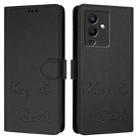 For Infinix Note 12 Pro 5G / Note 12 5G Smile Embossing RFID Leather Phone Case(Black) - 3