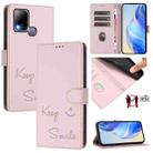 For Infinix Hot 10T / 10S Smile Embossing RFID Leather Phone Case(Pink) - 1