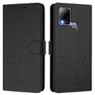 For Infinix Hot 10T / 10S Smile Embossing RFID Leather Phone Case(Black) - 3