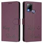 For Infinix Hot 10T / 10S Smile Embossing RFID Leather Phone Case(Violet) - 3