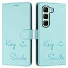 For Infinix Hot 50 4G Smile Embossing RFID Leather Phone Case(Mint Green) - 3