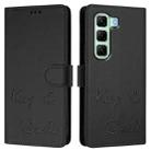 For Infinix Hot 50 4G Smile Embossing RFID Leather Phone Case(Black) - 3