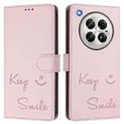 For Infinix Zero 40 4G / 5G Smile Embossing RFID Leather Phone Case(Pink) - 3